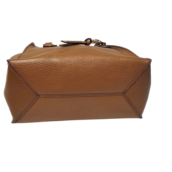 Michael Kors Purse~Satchel Crossbody~Saddle Tan Pebble Leather - Picture 10 of 16